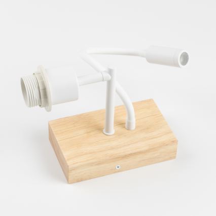 Brilagi - LED Flexibilná nástenná lampa NUBILA WOOD 1xE27/25W/230V + LED/3W dub/biela/oranžová