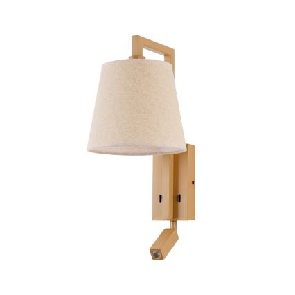 Brilagi - LED Nástenná lampa RAYAS 1xE14/40W/230V + LED/3W ľan/béžová