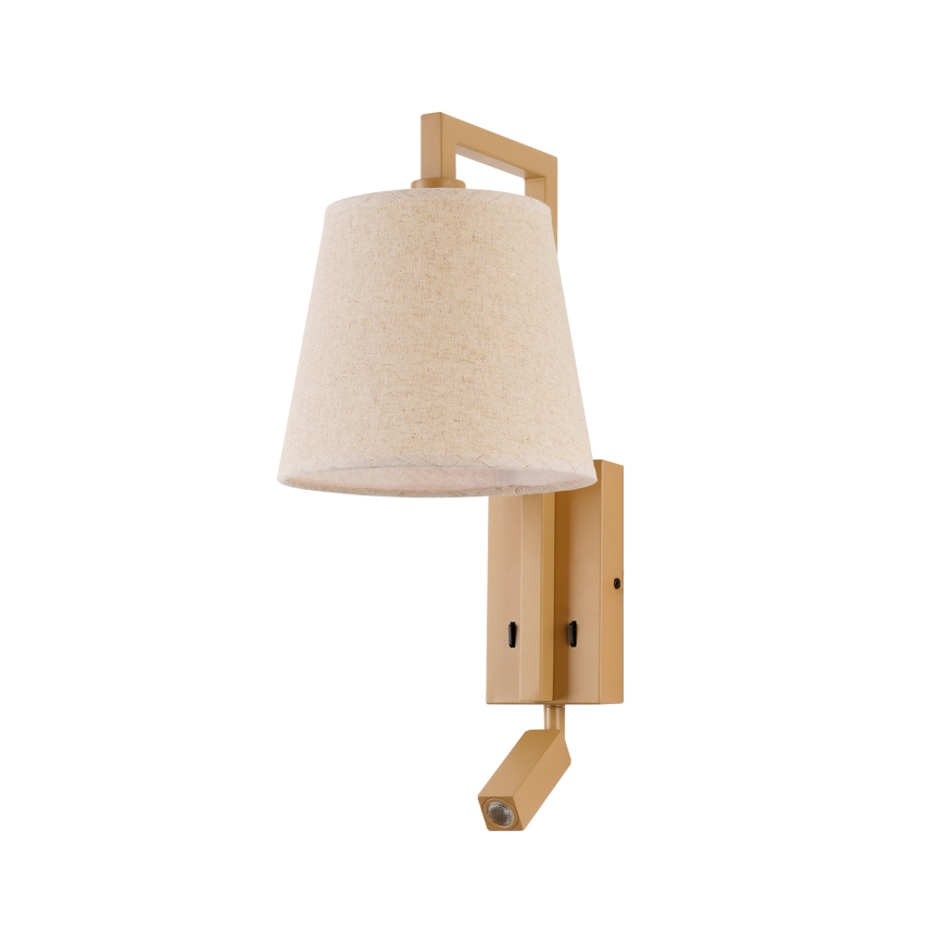 Brilagi - LED Nástenná lampa RAYAS 1xE14/40W/230V + LED/3W ľan/béžová