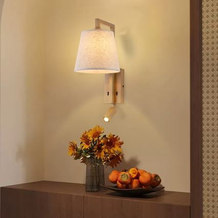 Brilagi - LED Nástenná lampa RAYAS 1xE14/40W/230V + LED/3W ľan/béžová