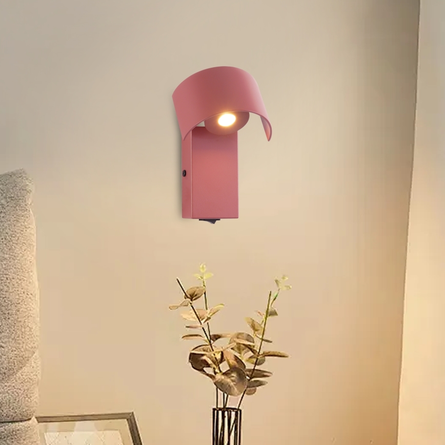 Brilagi - LED Nástenná lampa VASTO LED/3W/230V červená burgundy