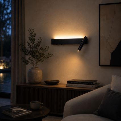 BRILAGI - LED nástenné bodové svietidlo ARLIX LED/3W/230V + LED/7W čierne CRI 90