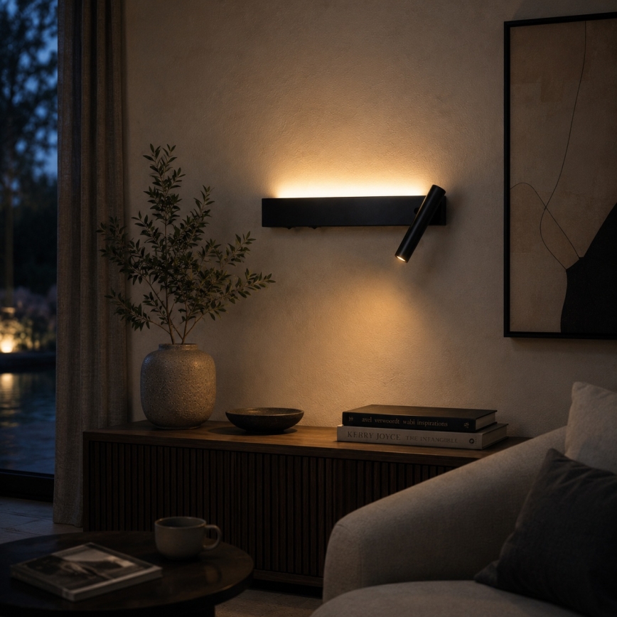 BRILAGI - LED nástenné bodové svietidlo ARLIX LED/3W/230V + LED/7W čierne CRI 90