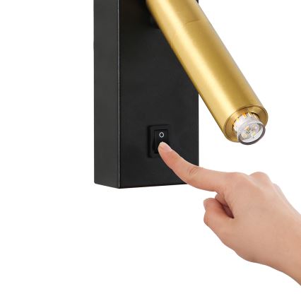Brilagi - LED Nástenné bodové svietidlo MAYA 1xG9/4W/230V čierna/zlatá