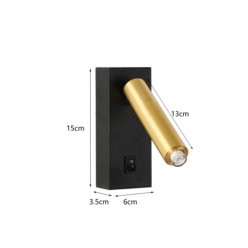 Brilagi - LED Nástenné bodové svietidlo MAYA 1xG9/4W/230V čierna/zlatá