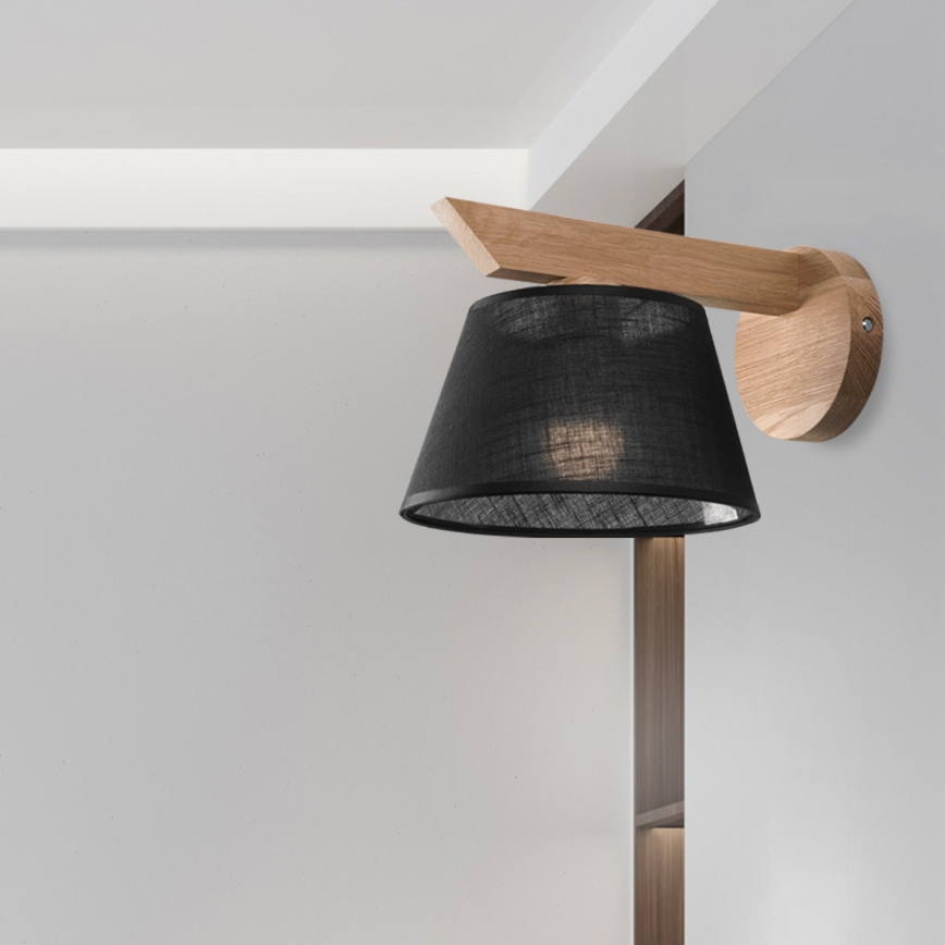 Brilagi - LED  Nástenné svietidlo ANTHONY 1xE14/40W/230V dub/čierna