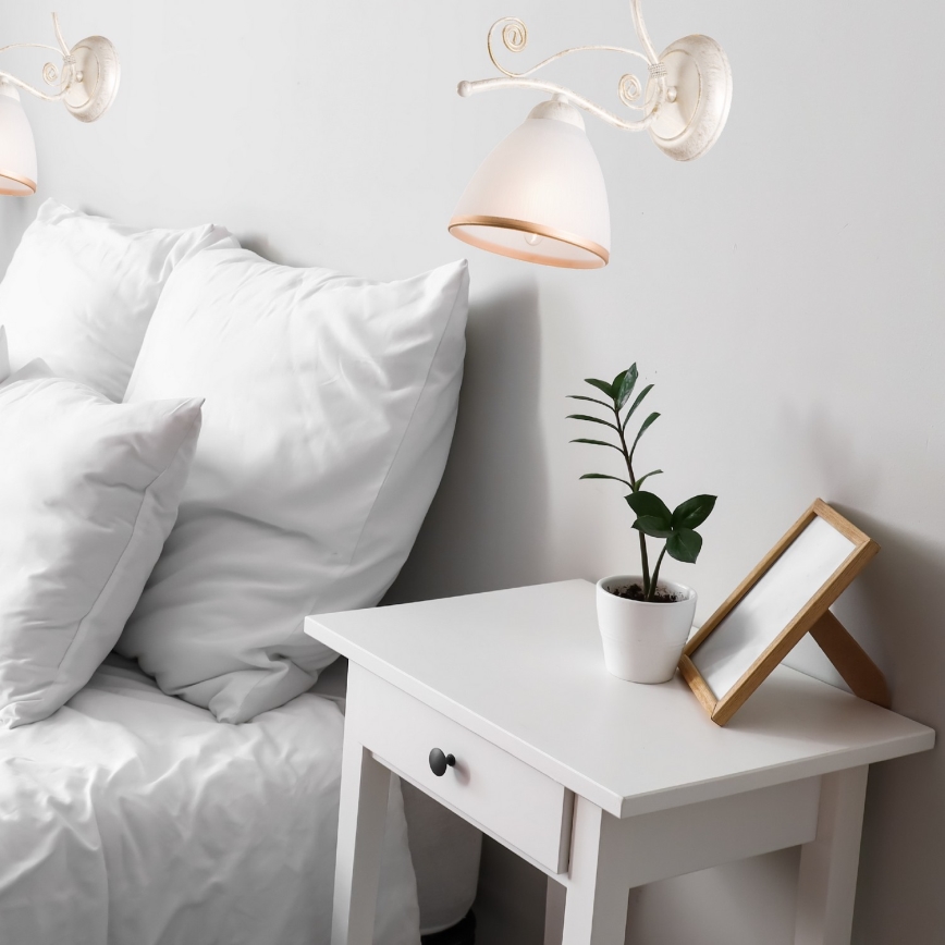 Brilagi - LED nástenné svietidlo ANTICO 1xE27/60W/230V 3000K biela patina