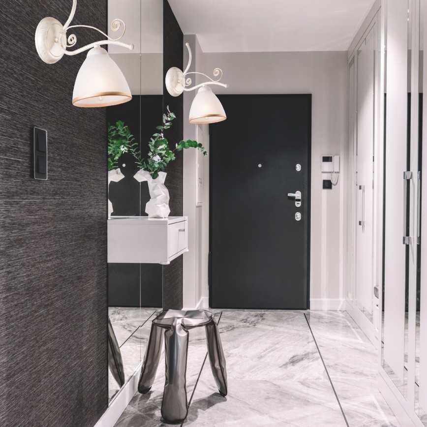 Brilagi - LED nástenné svietidlo ANTICO 1xE27/60W/230V 3000K biela patina