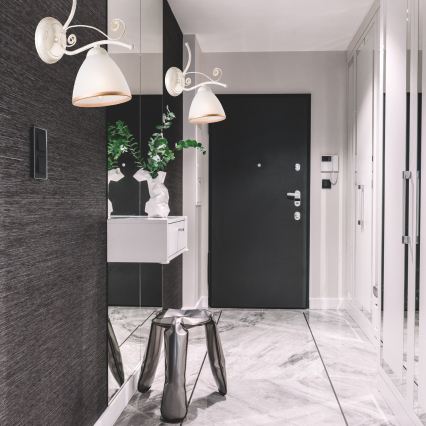 Brilagi - LED nástenné svietidlo ANTICO 1xE27/60W/230V biela patina
