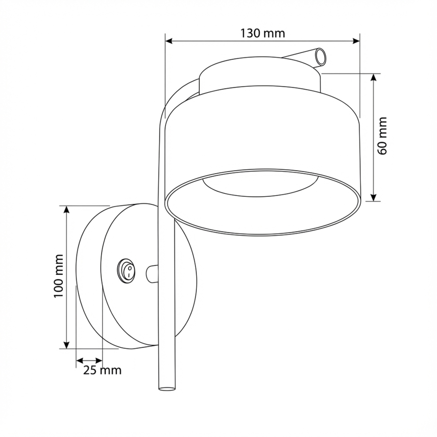 Brilagi - LED Nástenné svietidlo AURA LUX 1xGX53/30W/230V čierna/dymová
