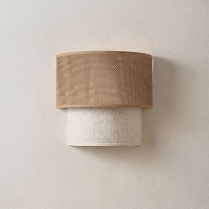 Brilagi - LED nástenné svietidlo BOHO ECO 1xE27/10W/230V béžová/krémová