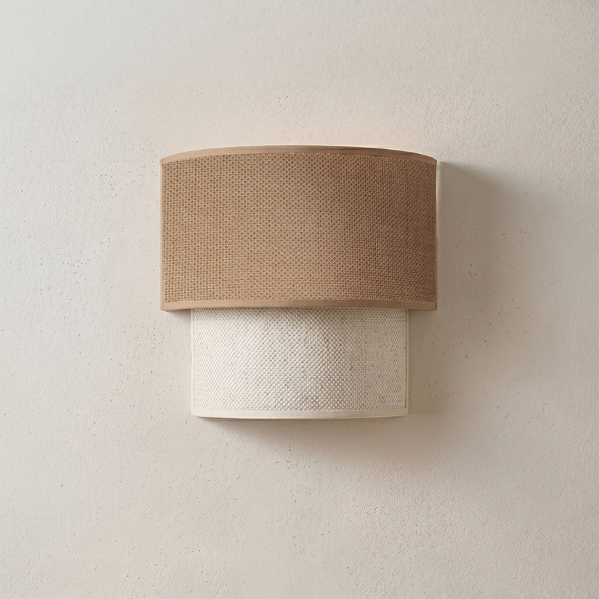 Brilagi - LED nástenné svietidlo BOHO ECO 1xE27/10W/230V béžová/krémová