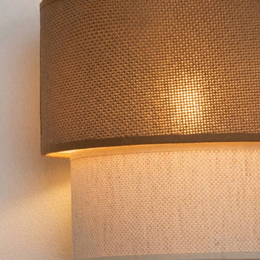 Brilagi - LED nástenné svietidlo BOHO ECO 1xE27/10W/230V béžová/krémová