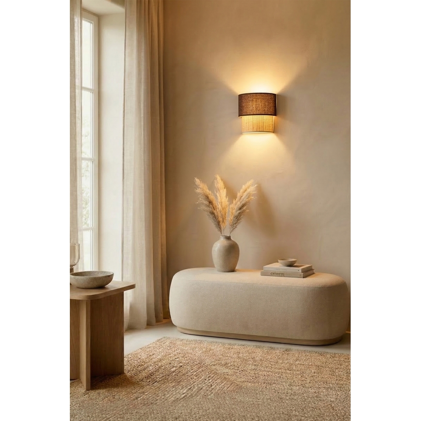 Brilagi - LED Nástenné svietidlo BOHO ECO 1xE27/10W/230V hnedá/krémová