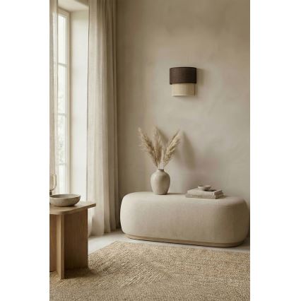 Brilagi - LED Nástenné svietidlo BOHO ECO 1xE27/10W/230V hnedá/krémová