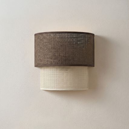 Brilagi - LED Nástenné svietidlo BOHO ECO 1xE27/10W/230V hnedá/krémová