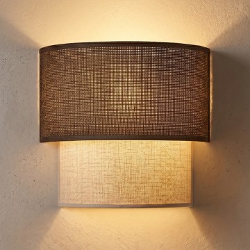 Brilagi - LED nástenné svietidlo BOHO ECO 1xE27/10W/230V hnedá/krémová