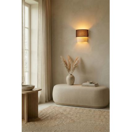Brilagi - LED nástenné svietidlo BOHO ECO 1xE27/10W/230V hnedá/krémová