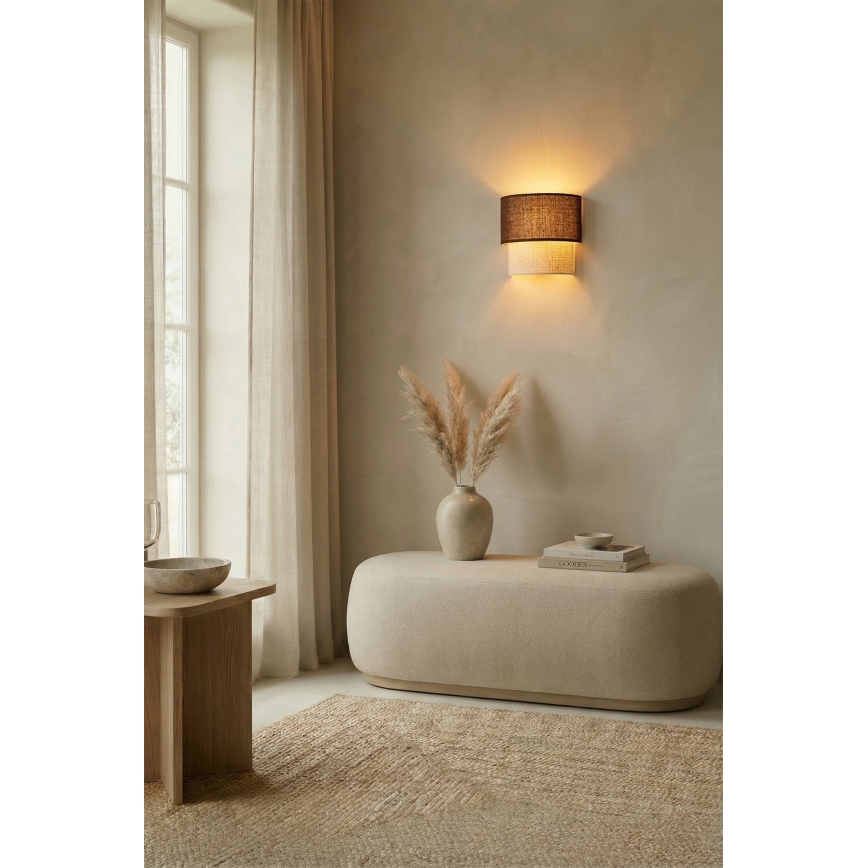 Brilagi - LED nástenné svietidlo BOHO ECO 1xE27/10W/230V hnedá/krémová