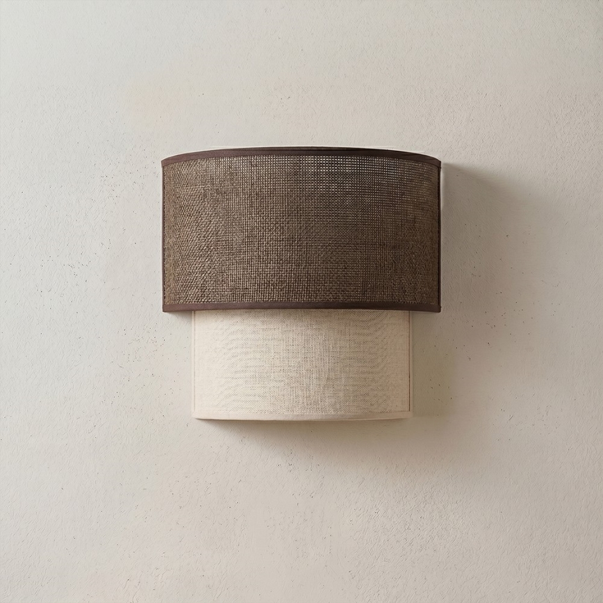 Brilagi - LED nástenné svietidlo BOHO ECO 1xE27/10W/230V hnedá/krémová