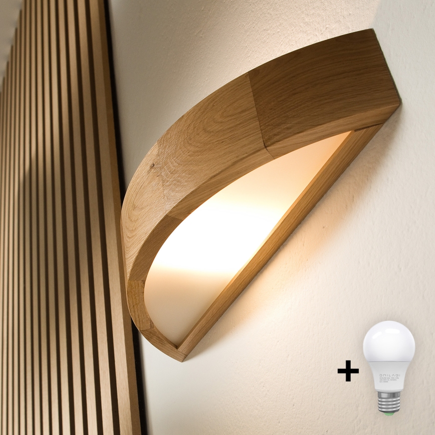 Brilagi - LED Nástenné svietidlo CARVALHO 1xE27/60W/230V dub