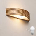 Brilagi - LED nástenné svietidlo CARVALHO MODERN 3xE27/60W/230V dub