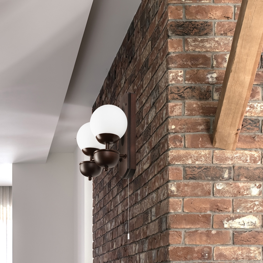 Brilagi - LED Nástenné svietidlo COTTAGE 2xG9/40W/230V buk/biela