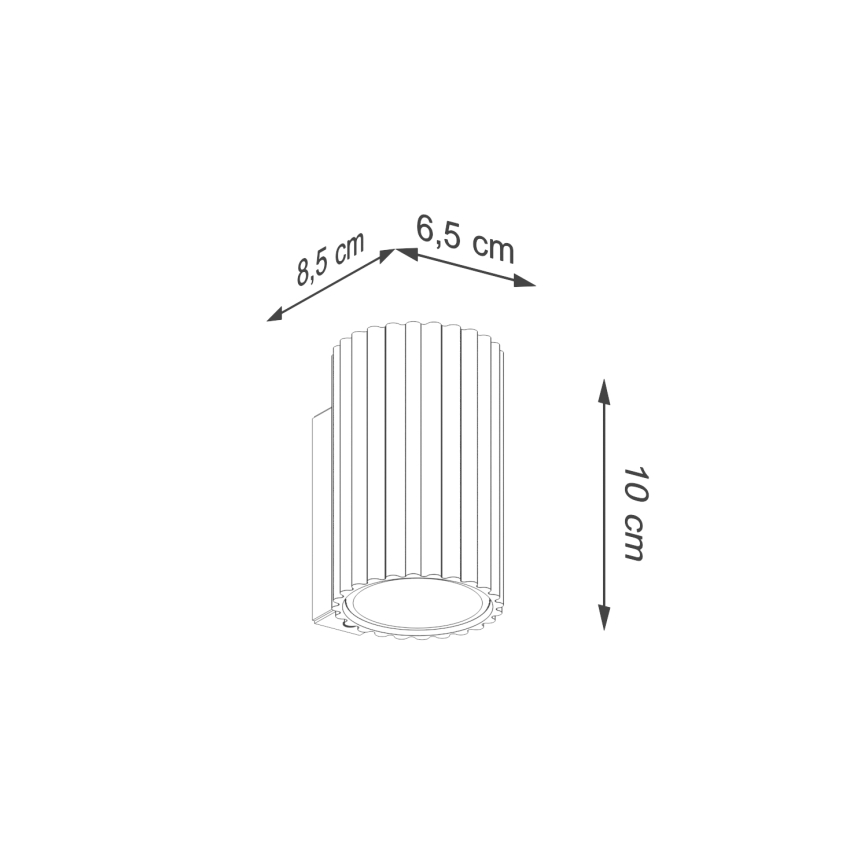 Brilagi - LED nástenné svietidlo CRESTO 1xGU10/10W/230V 10 cm čierne