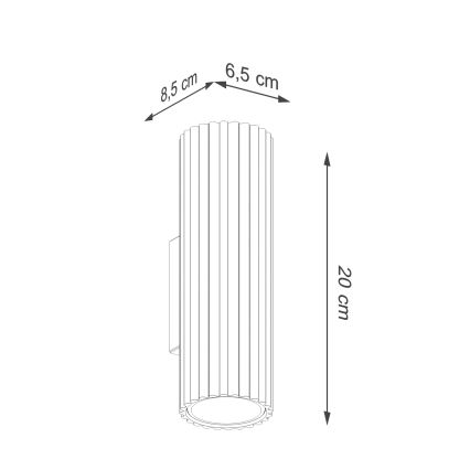 Brilagi - LED nástenné svietidlo CRESTO 2xGU10/10W/230V 20 cm bordová