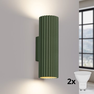 Brilagi - LED nástenné svietidlo CRESTO 2xGU10/10W/230V 20 cm zelené