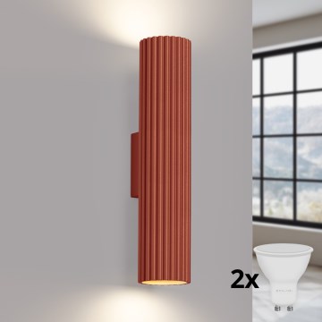 Brilagi - LED nástenné svietidlo CRESTO 2xGU10/10W/230V 30 cm červené