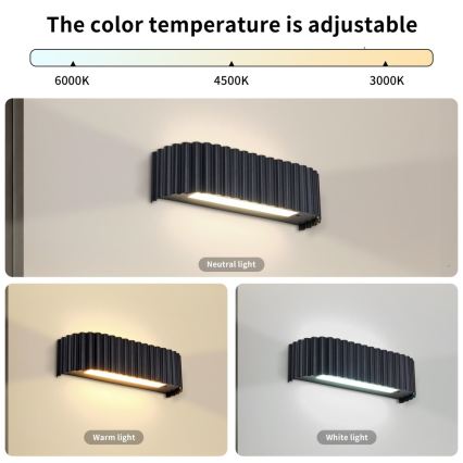 BRILAGI - LED nástenné svietidlo FALCON MODERN LED/10W/230V 30 cm 3000/4500/6000K čierna