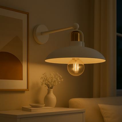 Brilagi - LED Nástenné svietidlo FLAMENGO 1xE27/60W/230V biela