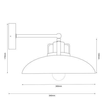 Brilagi - LED Nástenné svietidlo FLAMENGO 1xE27/60W/230V modrá