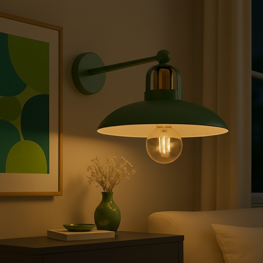 Brilagi - LED Nástenné svietidlo FLAMENGO 1xE27/60W/230V zelená