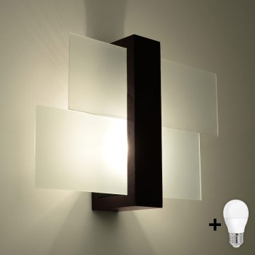 Brilagi -  LED Nástenné svietidlo HERA 1xE27/7,5W/230V wenge