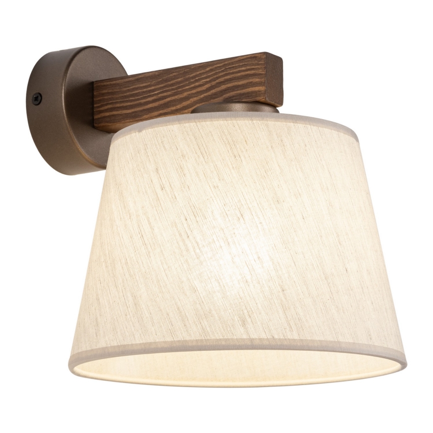 BRILAGI - LED Nástenné svietidlo LATTE 1xE27/15W/230V borovica/béžová