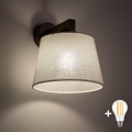 BRILAGI - LED nástenné svietidlo LATTE 1xE27/15W/230V borovica/biela