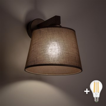 BRILAGI - LED nástenné svietidlo LATTE 1xE27/15W/230V borovica/hnedá
