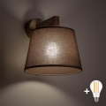 BRILAGI - LED nástenné svietidlo LATTE SABIA 1xE27/15W/230V borovica/hnedá