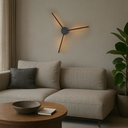 Brilagi - LED Nástenné svietidlo LUGO TRE LED/14W/230V čierna