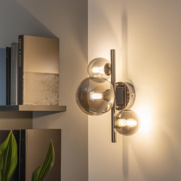 Brilagi - LED nástenné svietidlo MILLA 3xG9/3W/230V čierny chróm/dymová