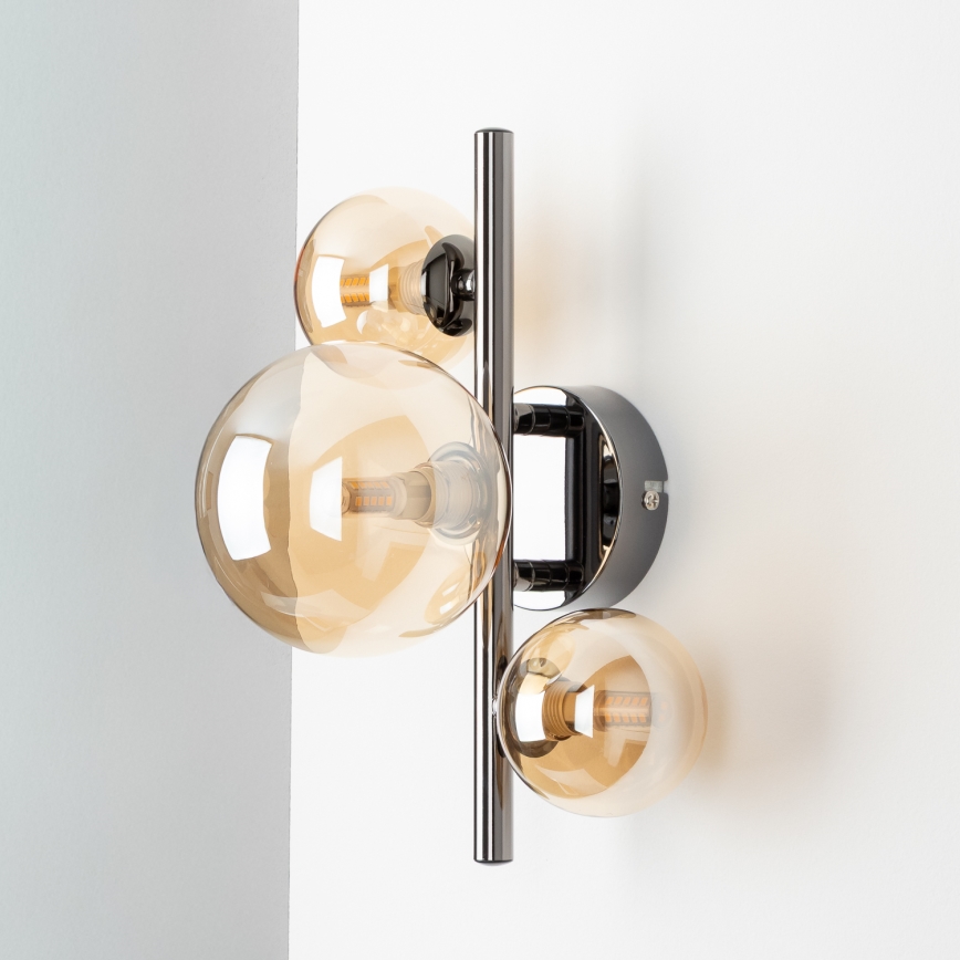 Brilagi - LED nástenné svietidlo MILLA 3xG9/3W/230V čierny chróm/zlatá