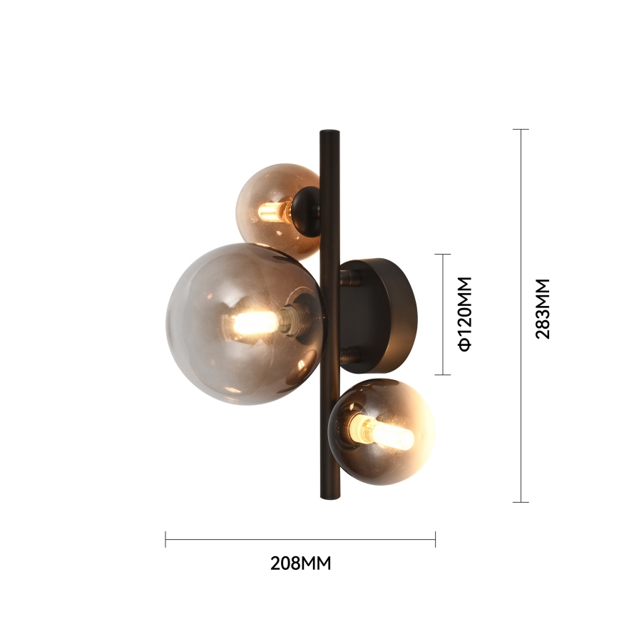 Brilagi - LED nástenné svietidlo MILLA 3xG9/3W/230V hnedá/dymovo-hnedá