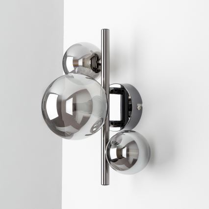 Brilagi - LED Nástenné svietidlo MILLA 3xG9/3W/230V lesklý chróm/dymová