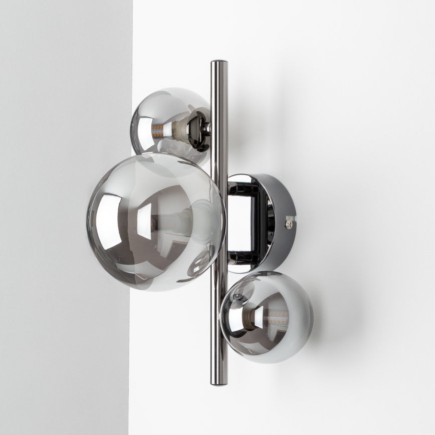 Brilagi - LED Nástenné svietidlo MILLA 3xG9/3W/230V lesklý chróm/dymová