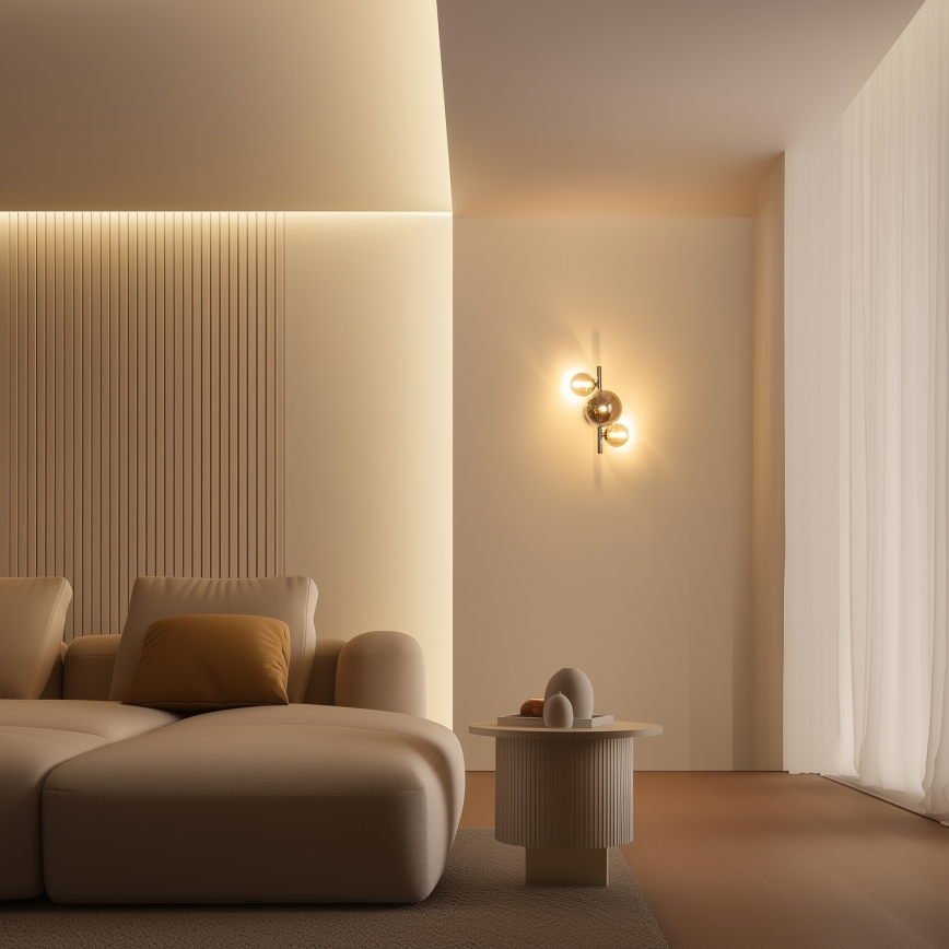 Brilagi - LED Nástenné svietidlo MILLA 3xG9/3W/230V lesklý chróm/dymová