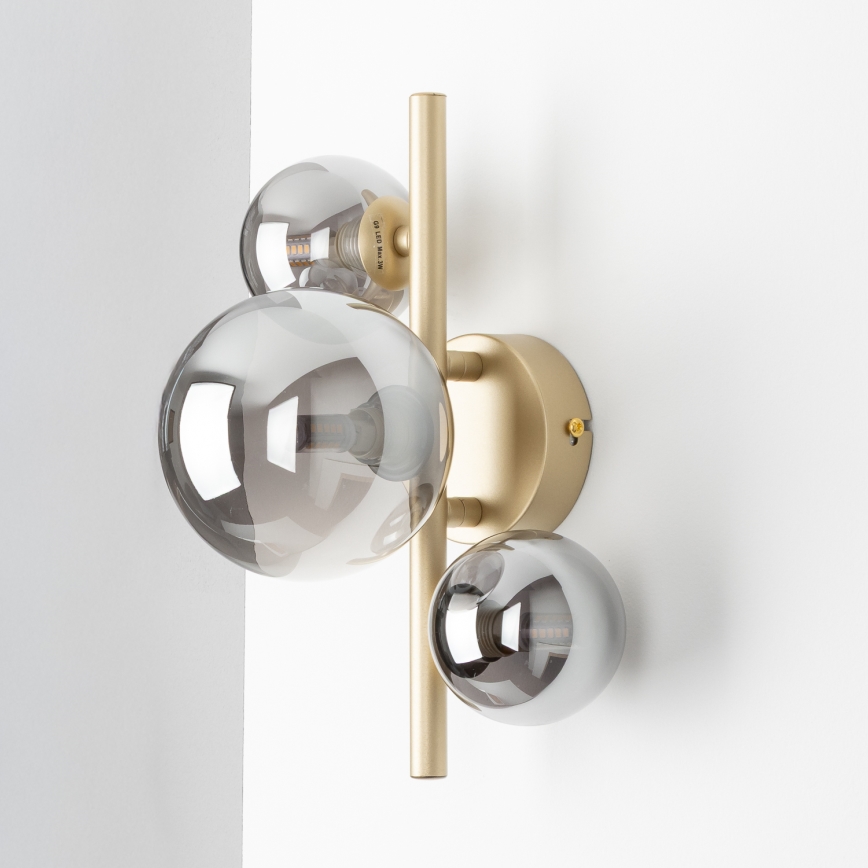 Brilagi - LED Nástenné svietidlo MILLA 3xG9/3W/230V zlatá/dymová