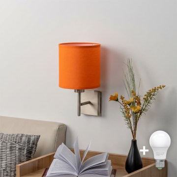 BRILAGI - LED Nástenné svietidlo NUBILA 1xE27/60W/230V matný chróm/oranžová