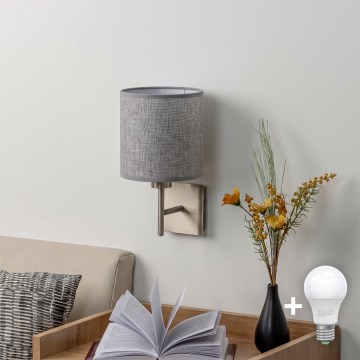 BRILAGI - LED Nástenné svietidlo NUBILA 1xE27/60W/230V matný chróm/sivá